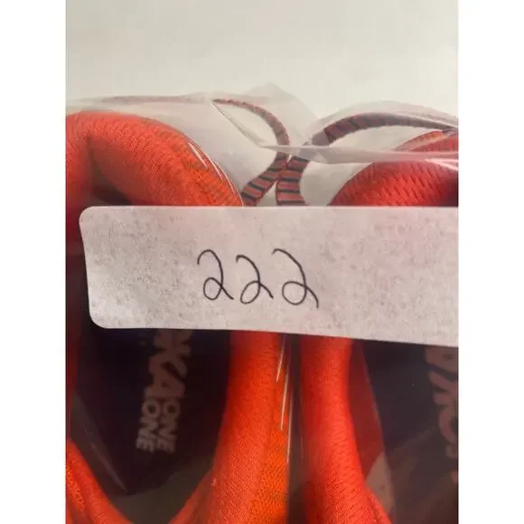 Mens Hoka Rincon 2 Red White Running Shoes Sneakers Fiesta Turkish Sea Size 8 - Picture 14 of 14